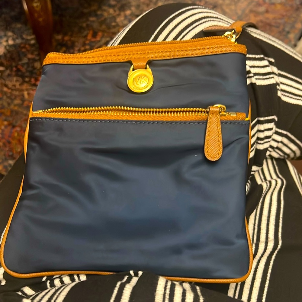 Michael Kors Lightweight CONNIE Medium Crossbody Nylon w/ Leather Trim